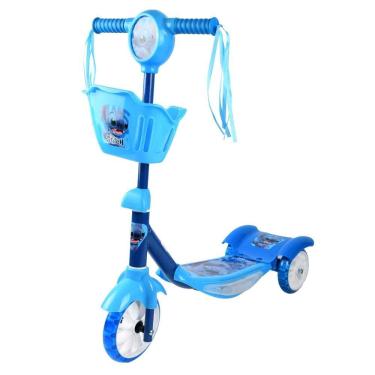 Imagem de Patinete 3 Rodas com Cesto Stitch Disney Azul