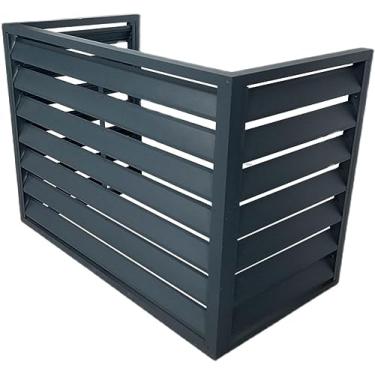 Imagem de Tampa Da Unidade Externa Do Condicionador De Ar Condicionado De Liga De Alumínio Anti-roubo, Telhado De Persiana Marrom, Caixa De Armazenamento De 110 * 60 * 80 Cm / 4, Brown, 100*50*70cm/40*20*28in