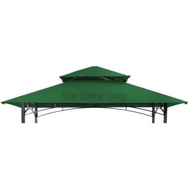 Imagem de Jorohiker Telhado de substituição para gazebo de grelha de 1,5 m x 2,5 m, cobertura de abrigo de camada dupla à prova d'água, cobertura de cobertura de gazebo para churrasco ao ar livre, adequado para