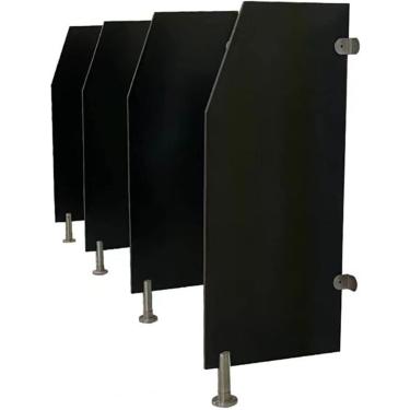 Imagem de Divisória De Vaso Sanitário De Tela De Mictório, Divisor De Divisória De Banheiro, Defletor De Mictório, Tela De Privacidade Montada Na Parede, Divisória D, Wood Grain Partition*3, 1200 * 450mm