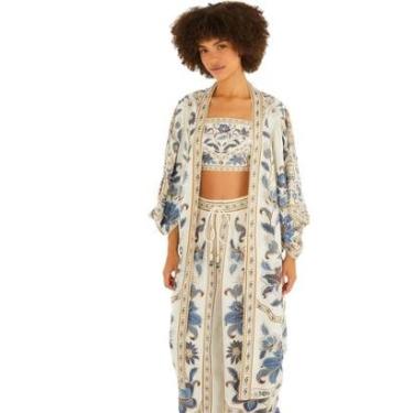 Imagem de Maxi Kimono Farm Rio Marcelle Feminina-Feminino