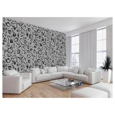 Imagem de Papel De Parede 3D Textura Cozinha Café Comida 3,5M Txt196 - Você Deco