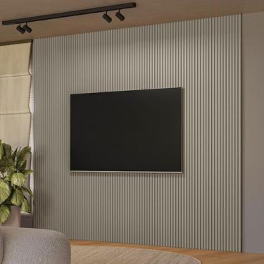 Imagem de Painel para TV Até 85 Polegadas Ripado Gris Fosco 810010152 - Linea Br