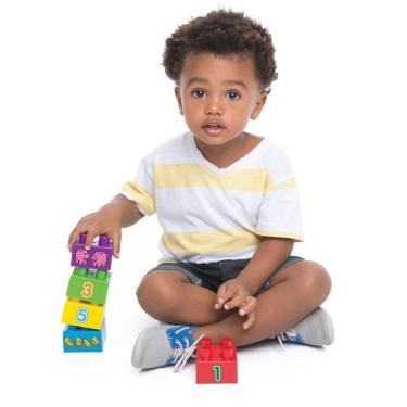 Imagem de Blocos de Montar Animais e seus Números Tand Baby