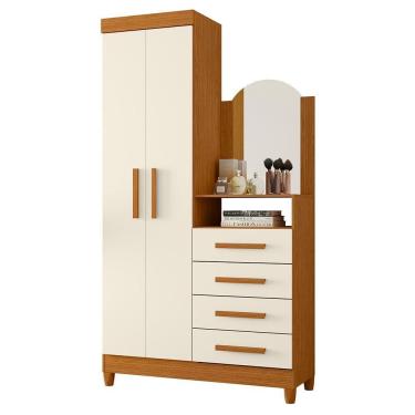 Imagem de Cômoda New Capri 2 Portas e 4 Gavetas com Espelho - Móveis Albatroz