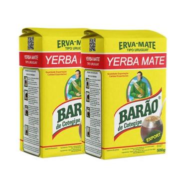 Imagem de 2 Erva Mate Chimarrão BARÃO EXPORT Padrão Uruguai 500G - Barão de Cote
