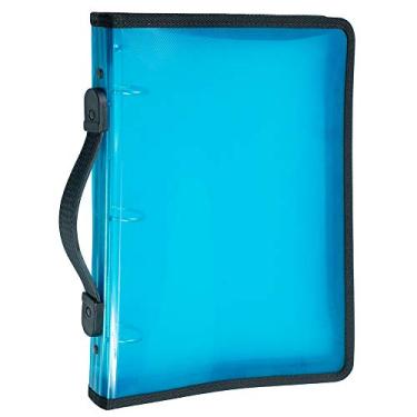 Imagem de JAM PAPER Fichário de plástico com zíper de 3,8 cm - fichário azul com 3 anéis - vendido individualmente