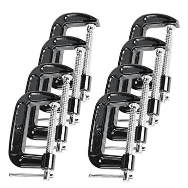 Imagem de Conjunto de braçadeira C de 8 peças de grampo C de 7,6 cm para serviço pesado, estrutura de ferro fundido, alça em T, mais estabilidade maciça para marcenaria, soldagem, construção, aplicações