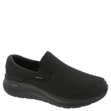 Imagem de Skechers Tênis masculino Arch Fit 2.0 Vallo Slip-On, Preto/preto, 8 X-Wide