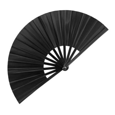 Imagem de Septo Ventilador dobrável grande de 33 cm, ventilador de mão de botas no chão, ventilador de estourar, ventilador de clack para dança de linha chinês, Kung Fu Tai Chi, ventilador de mão para homens e