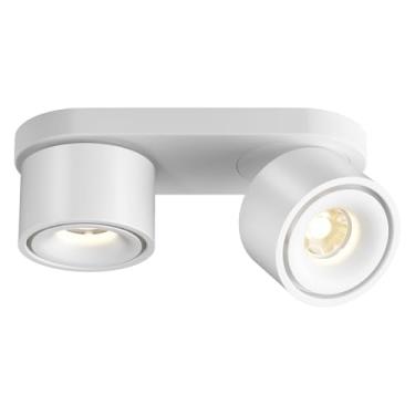 Imagem de ziidoo Spotlight Luzes Led De Teto Internas, Luminárias Spot Modernas 24 W, Lâmpada Branca 4000 K, Arandela Parede Ajustável Em 360° Para Sala Estar, Corredor, Galeria, Montagem Embutida, Direcional