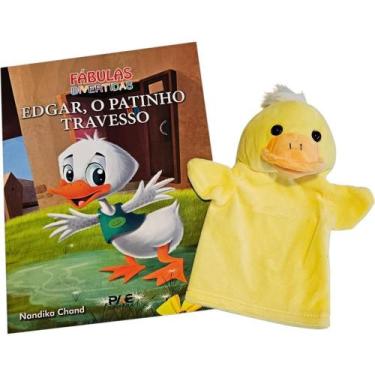 Imagem de Livro Brinquedo Ilustrado com Fantoche EDGAR o Patinho 16 Páginas - Pa