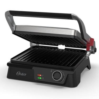 Imagem de Grill Elétrico Multiuso Sanduicheira Oster, 2 em 1, Inox - OGRL610, 11