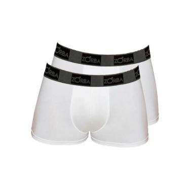 Imagem de Kit com 2 Cuecas Boxer Zorba 717, Branco, GG