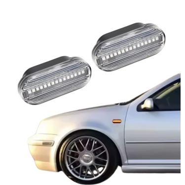 Imagem de Kit Seta Pisca Sequencial  Lampada Lateral Carro Led Amarelo