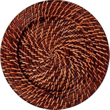 Imagem de SOUSPLAT RATTAN GZT REDONDO 32X32X1,5CM MARROM ESCURO