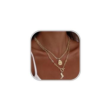 Imagem de Dlknp Conjunto de 2 colares femininos com chapéu de caubói e bota ocidental, joias ocidentais, presentes e colares, pacote com 2