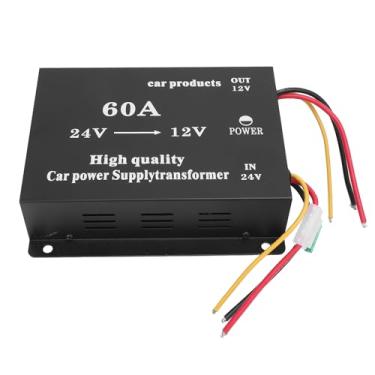 Imagem de Generic Redutor de Tensão do Adaptador de Energia do Som Caminhão, Prova de 600W de Longa Distância, Poderoso Conversor de Driver de Longa Distância Fãs Duplos para RVS SUVs Cars (60a)