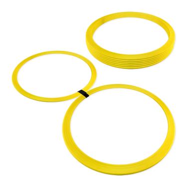 Imagem de Argola de Agilidade Muvin – Kit com 8 - Equipamento Para Treino Funcional – Circuitos – Treinos - Exercícios – Ginástica – Academia – Agilidade – Velocidade – Fortalecimento dos Músculos