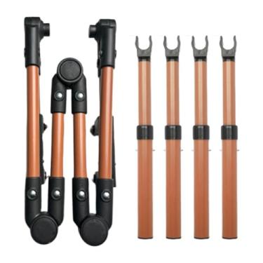 Imagem de Stgfyxgs Alça Dobrável para Carrinho de Compras, Alça para Carrinho Utilitário, Portátil, Confortável, Dobrável, de Substituição, Removível, Fácil Instalação, Laranja, Tamanho real