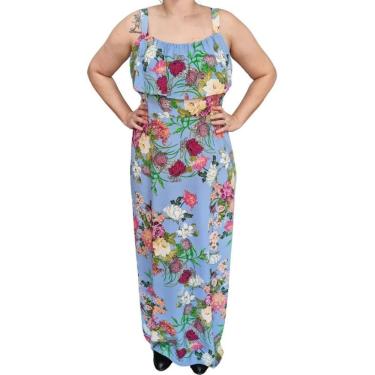 Imagem de Vestido Feminino Longo Floral Rutilan Alça Babado