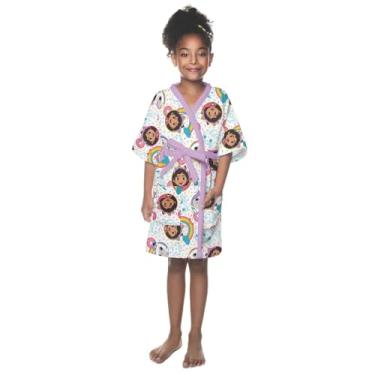 Imagem de Roupão Aveludado Infantil Quimono Estampado A Casa Mágica da Gabby M Com 1 peça