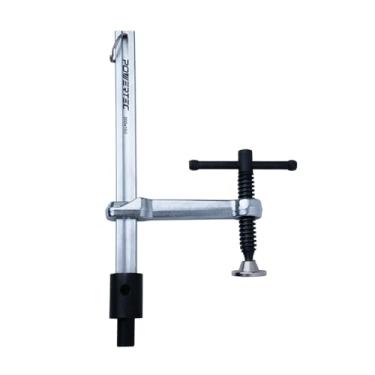 Imagem de POWERTEC Braçadeira de soldagem com alça em T – Abertura máxima de 20 cm, profundidade de garganta de 10 cm – serve para furos de mesa de soldagem de 5/8" (16 mm), braçadeira de parafuso de bancada