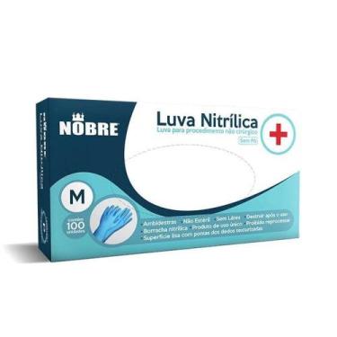 Imagem de Luva Nitrílica Nobre Azul S/pó C/100 Unidades M/8