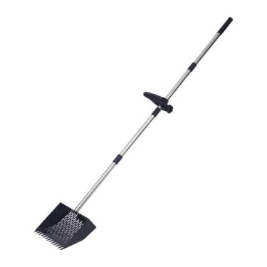 Imagem de MFMEXUL Pá para Areia de Gato, Peneira com Cabo Longo, Comprimento Ajustável, Ferramenta de Peneiração para Gado, Fazenda, Jardinagem, Gatinhos, Style B