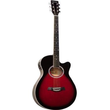 Imagem de Violão Eletro-Acústico Giannini Gsf-1D Red Burst Com Cutaway