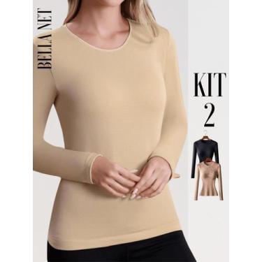 Imagem de KIT 2 Blusas Térmicas com Proteção UV Blusa Quentinha Pra o Frio Premi