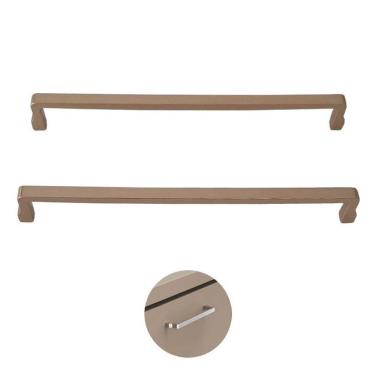 Imagem de Puxador Alça Dourado Tomina Torralba Furação 192mm 2 Unidades