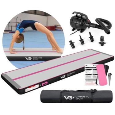 Imagem de Tapete Colchão Ginástica Inflável 3 Metros com Bomba Elétrica VG Plus,