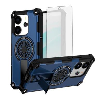 Imagem de Asuwish Capa de celular para Xiaomi Redmi Note 14 4G/5G com protetor de tela de vidro temperado e suporte magnético à prova de choque acessórios para celular híbrido fino Note14 G4 G5 feminino