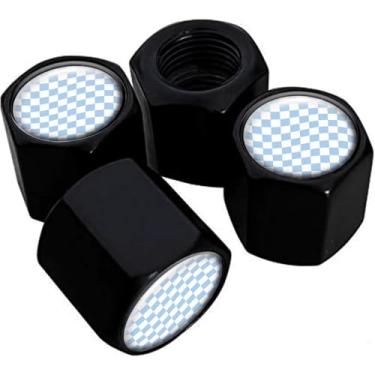 Imagem de Tampas de haste de válvula de pneu de metal, pacote com 4, tampas de haste de roda de carro, tampas de válvula de ar universais de alumínio para carros, caminhões, SUVs, bicicletas, motocicletas