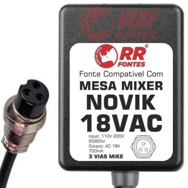 Imagem de Fonte Ac 18V Mesa Mixer Novik Nvk Neo 802Fx 1202Fx 1602Fx