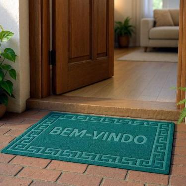 Imagem de Kit 03 Tapete Antiderrapante Capacho Welcome 38 cm X 58 cm Porta Entra