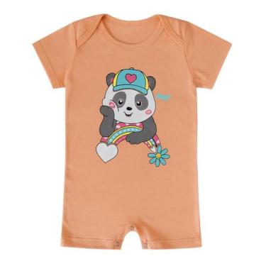 Imagem de Romper Macacão Curto Bebê Verão Algodão Macaquinho Menino Menina manga