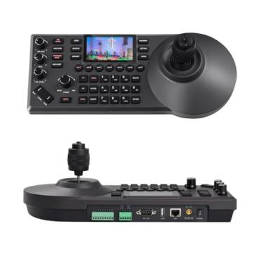 Imagem de NDI Joystick Teclado Câmera de controle POE Tela de 3 polegadas com Tally Network Visca Pelco-d/p Onvif Protocolo 4D Rocker Console (Envios do Brasil）