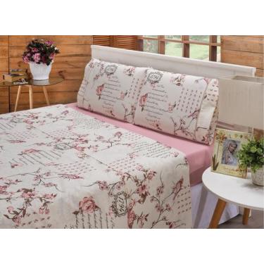Imagem de Jogo de Lençol Pássaro Casal Queen 4 Peças Roupa de Cama Percal 100% A