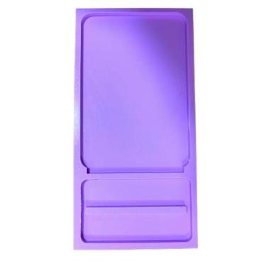 Imagem de R134 Molde de silicone placa pix retângular resina decorar - confeitar