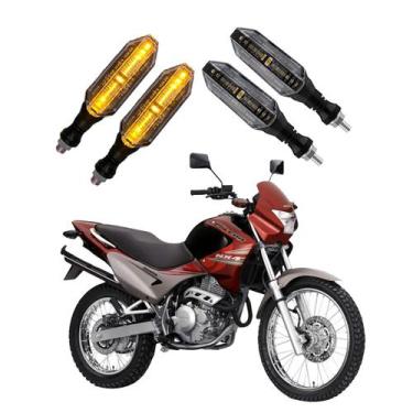 Imagem de KIT 4 Seta Esportiva Pisca de Led Modelo P26 Para Moto Honda NX4 FALCO