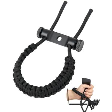 Imagem de TOPARCHERY Alça de pulso ajustável para arco composto para tiro com arco, caça, pesca, tiro ao alvo, acessórios (preto)