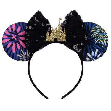 Imagem de Bandanas Mouse Ears Foeran Shiny Bows para meninas e mulheres