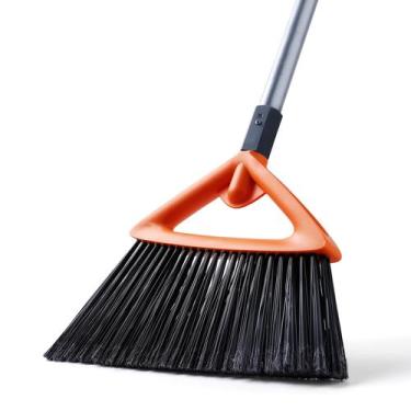 Imagem de Vassoura para uso externo CLEANHOME Heavy Duty com cerdas duras, cinza