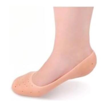 Imagem de Meia de Silicone Hidratante para Pés, Protetor de Calcanhar Antiderrapante, Unissex, Bege