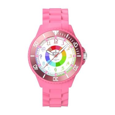 Imagem de Relógio infantil, relógio de pulso infantil, relógio Time Learning, primeiro relógio de pulso infantil, relógios analógicos com bisel giratório, fácil de aprender a ler o tempo com pulseira macia, 007