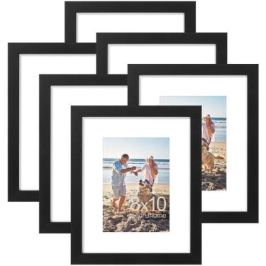Imagem de Porta-retratos DecoruHome 8x10 em madeira preta projetada, conjunto de
