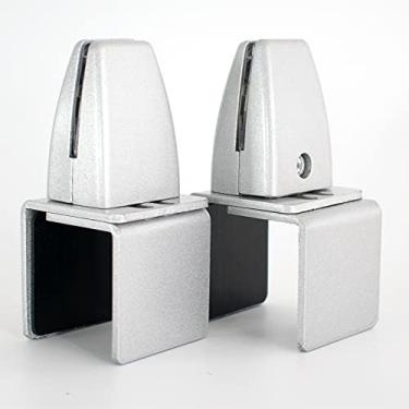 Imagem de Braçadeira de suporte de proteção contra espirros braçadeira vertical de alumínio para placa divisória de mesa de acrílico braçadeira de suporte braçadeira de proteção de mesa braçadeira de painel de