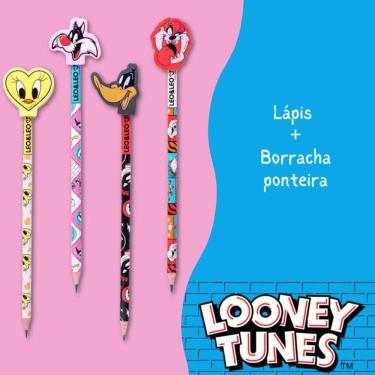 Imagem de Lapis Hb Com Borracha Na Ponta - Looney Tunes - Leo & Leo